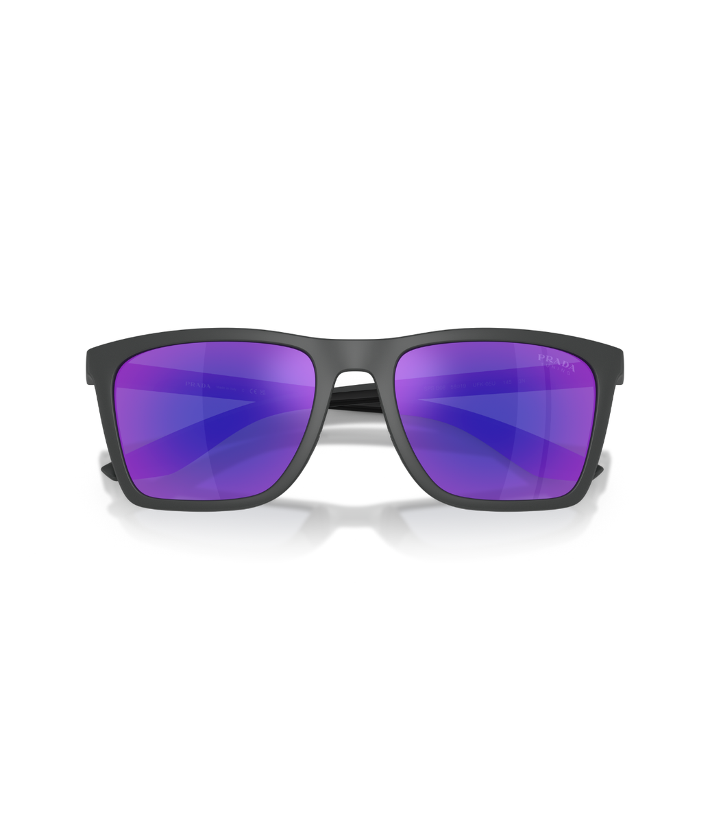 Rubber grey-Dark blue mirror violet