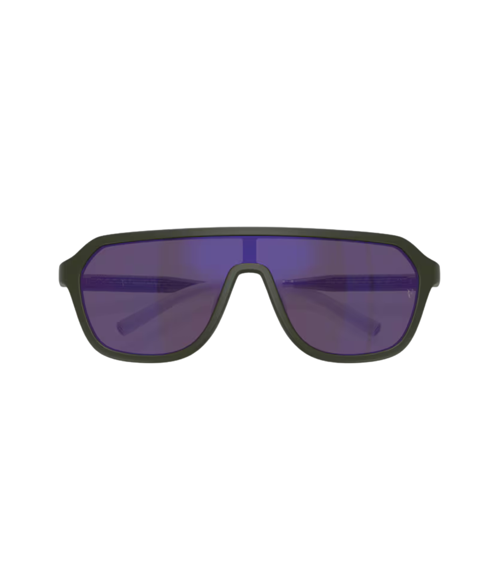 Semi-matte green smoke-Royal purple mirror