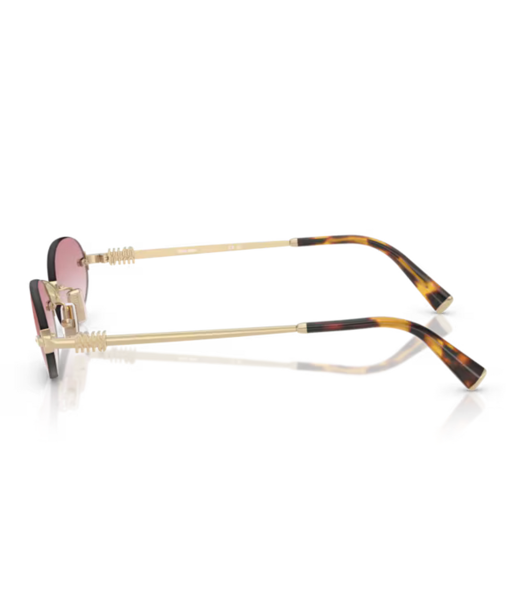 Pale gold-Clear gradient pink