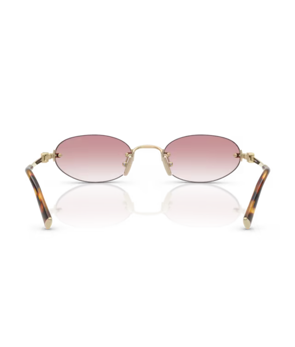 Pale gold-Clear gradient pink