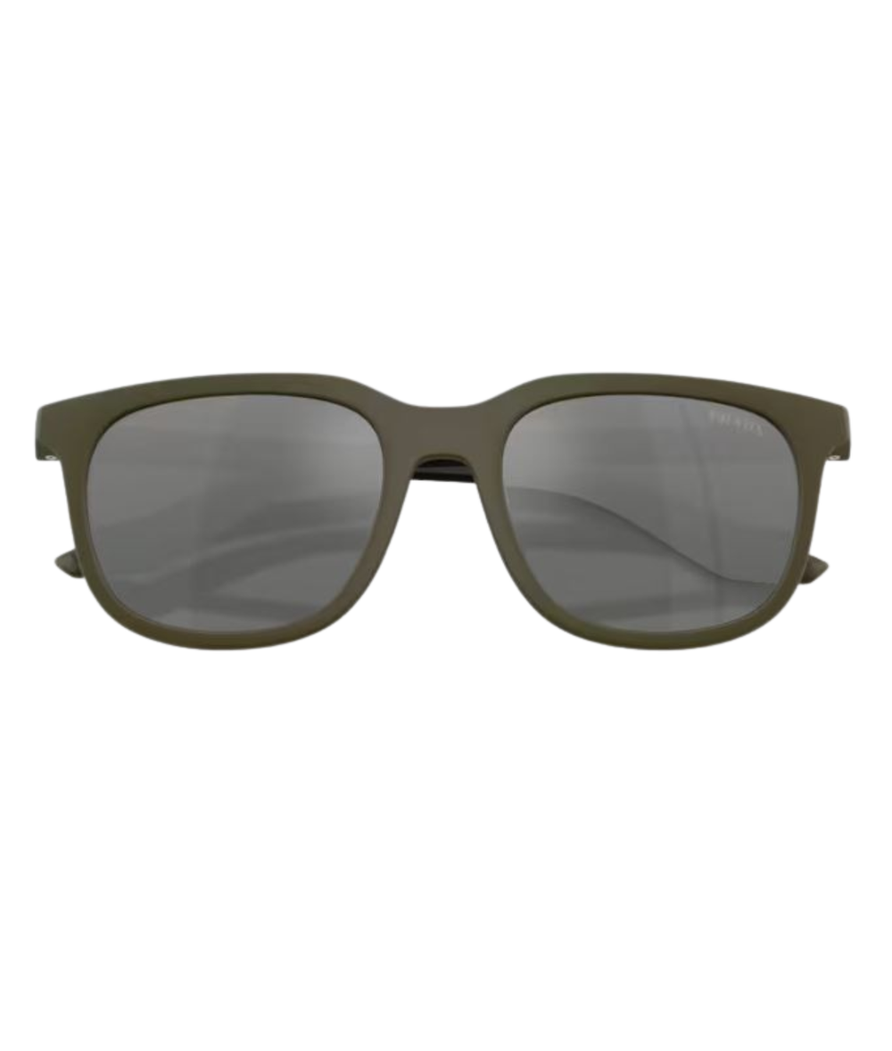 Matte green-Grey mirror silver gradient