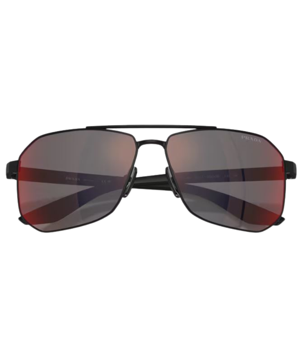 Rubber black-Dark grey mirror blue/red
