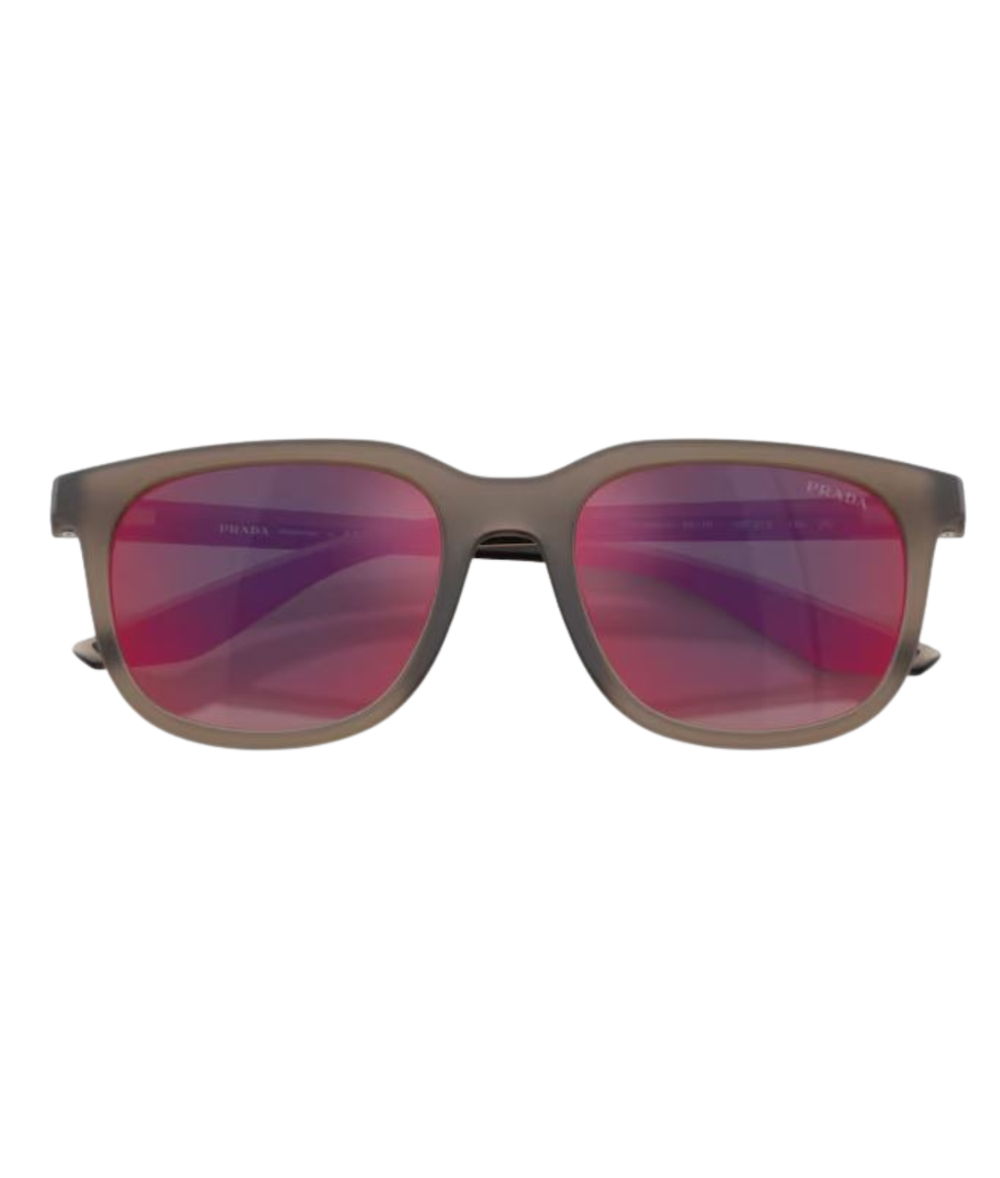 Frosted brown-Dark grey mirror blue/red