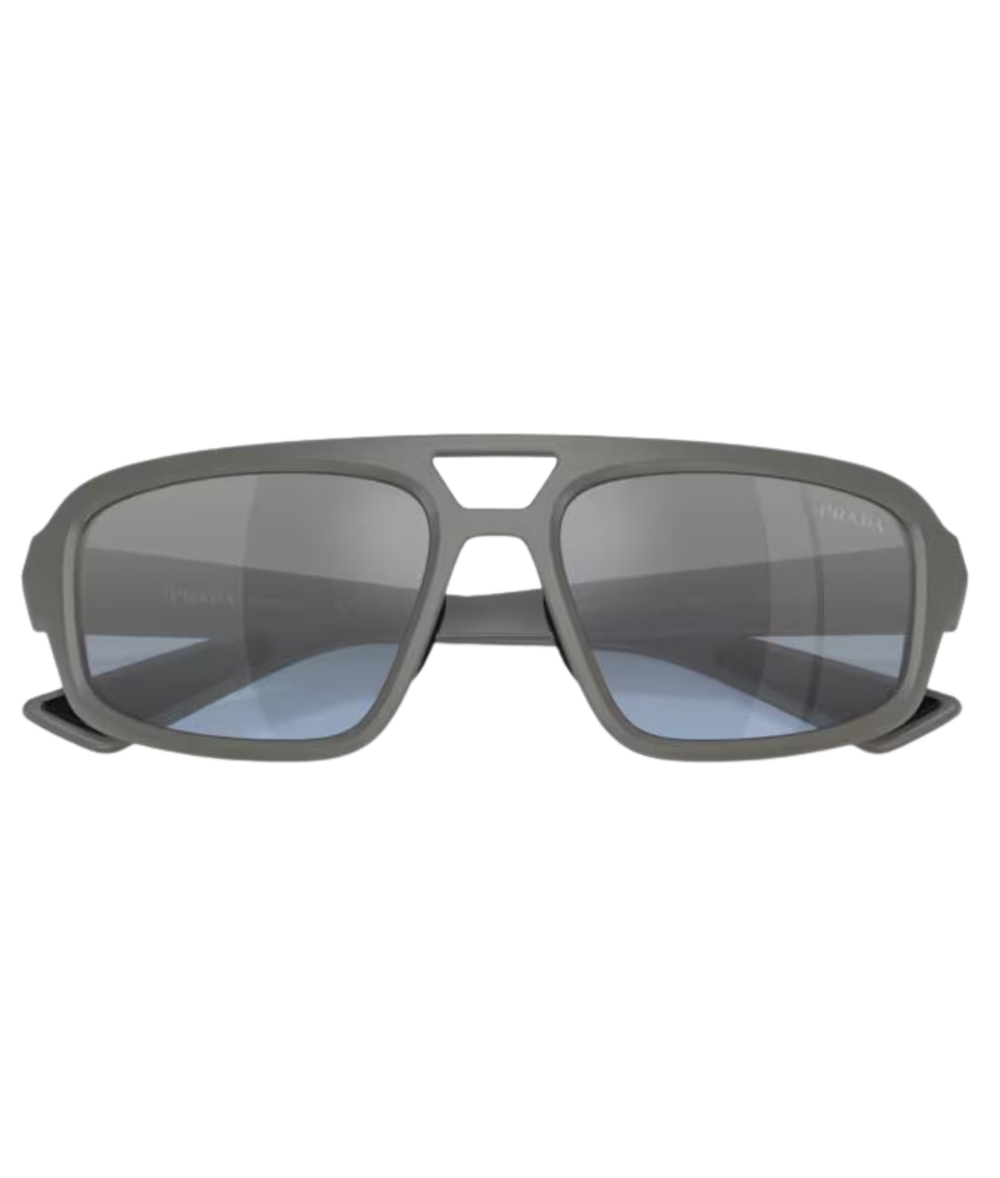 Metal grey-Light blue mirror silver gradient
