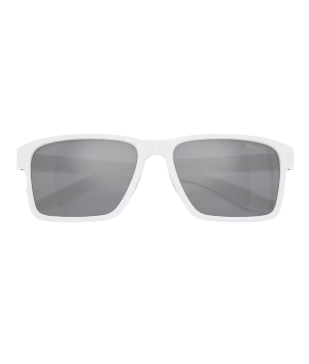 White rubber-Light blue mirror silver