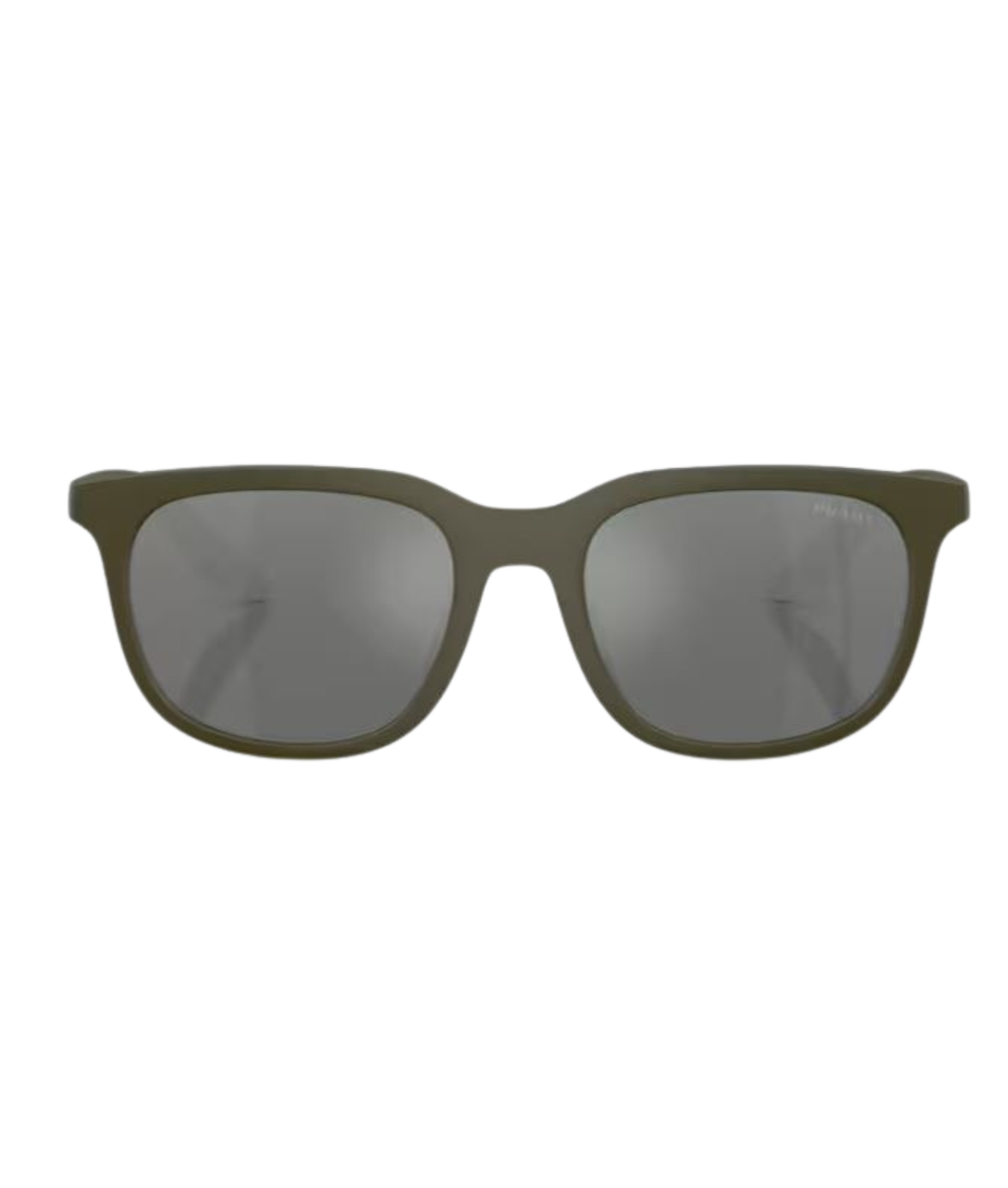 Matte green-Grey mirror silver gradient