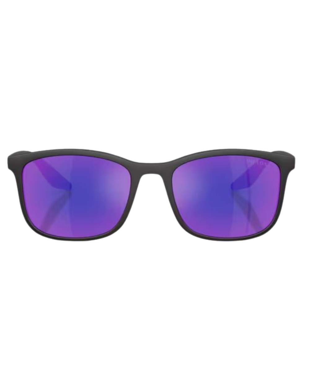 Matte grey-Dark blue mirror violet