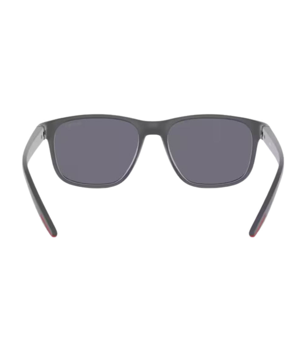 Grey rubber-Dark grey mirror red