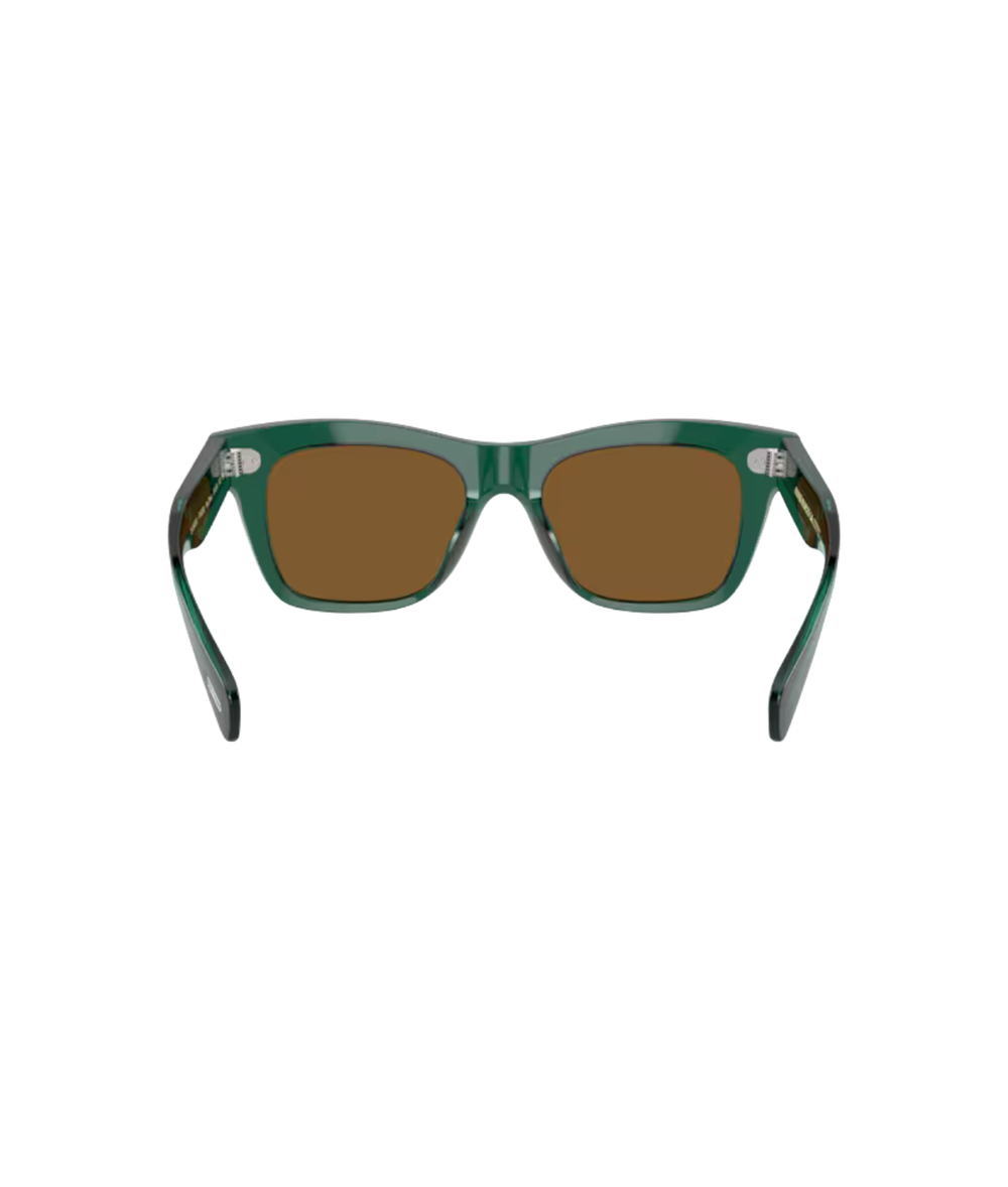 Translucent dark teal-Cognac mirror