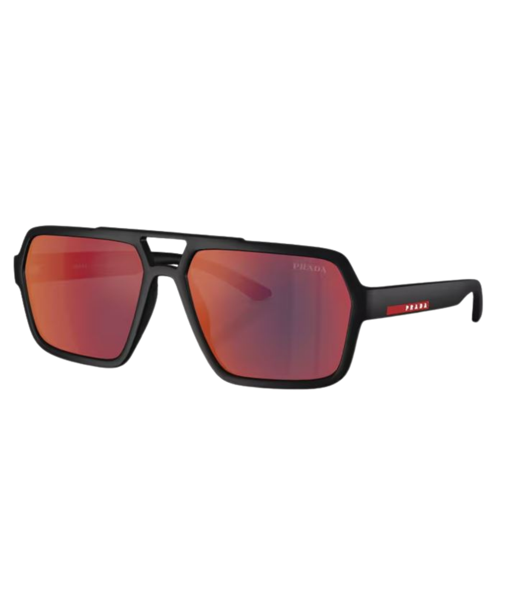 Black rubber-Dark grey mirror blue/red