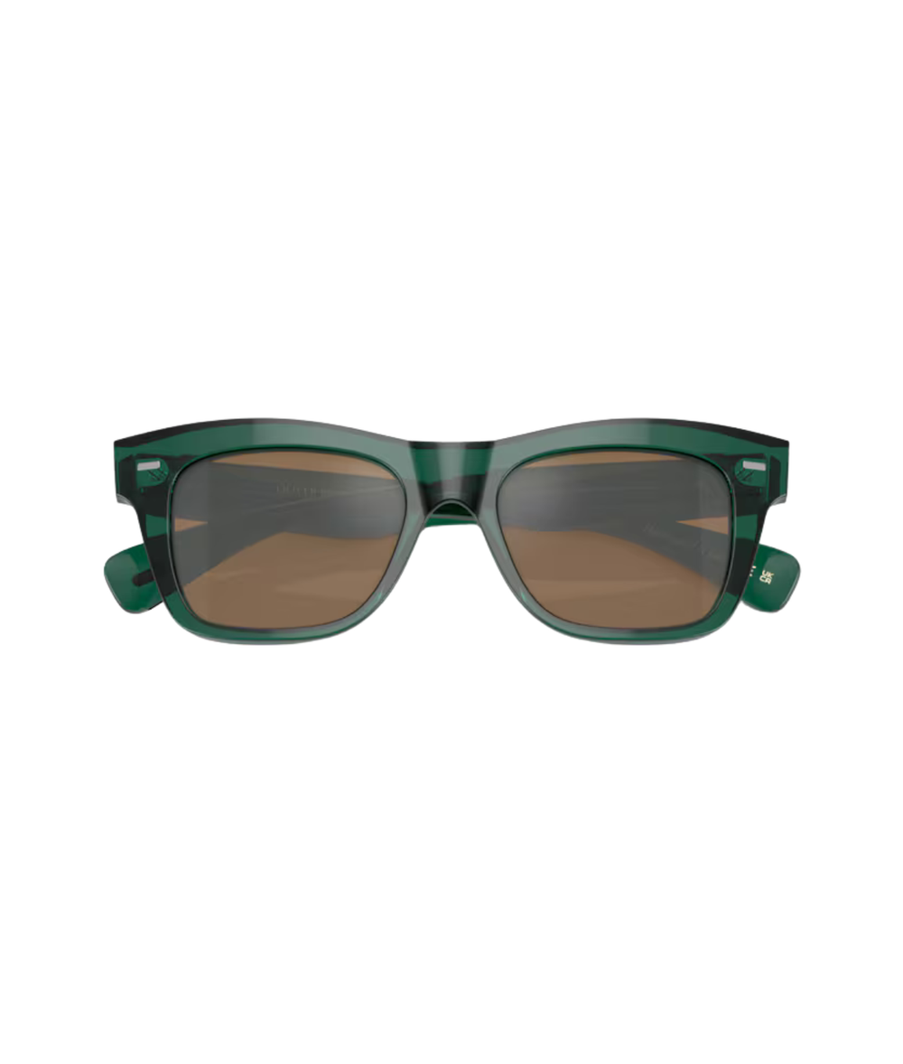 Translucent dark teal-Cognac mirror
