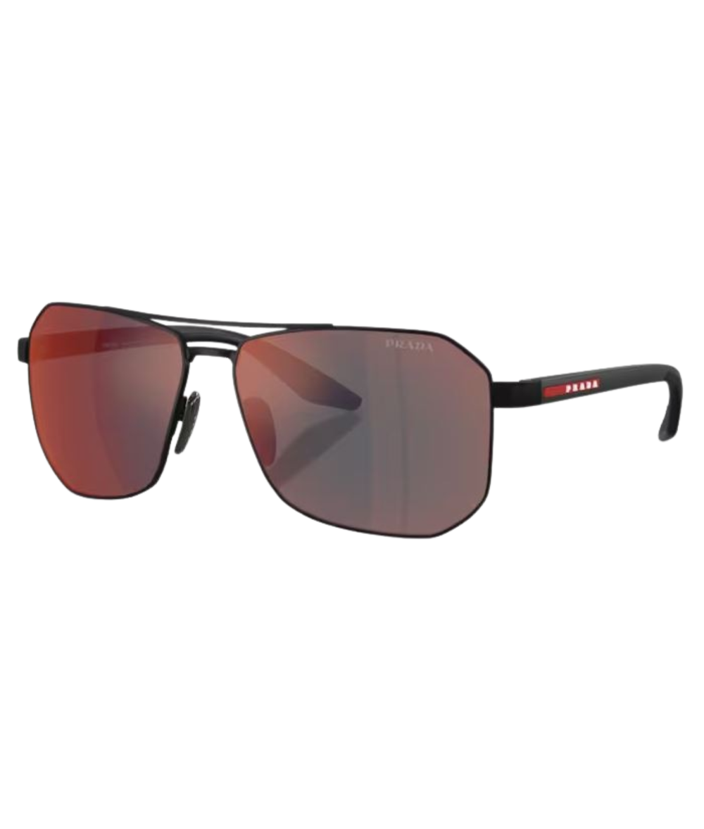 Rubber black-Dark grey mirror blue/red