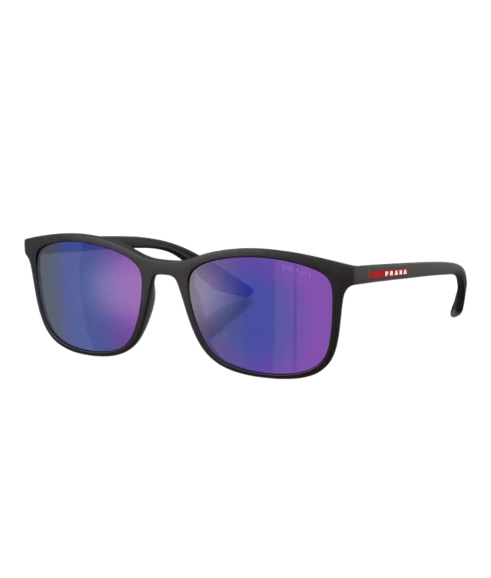 Matte grey-Dark blue mirror violet