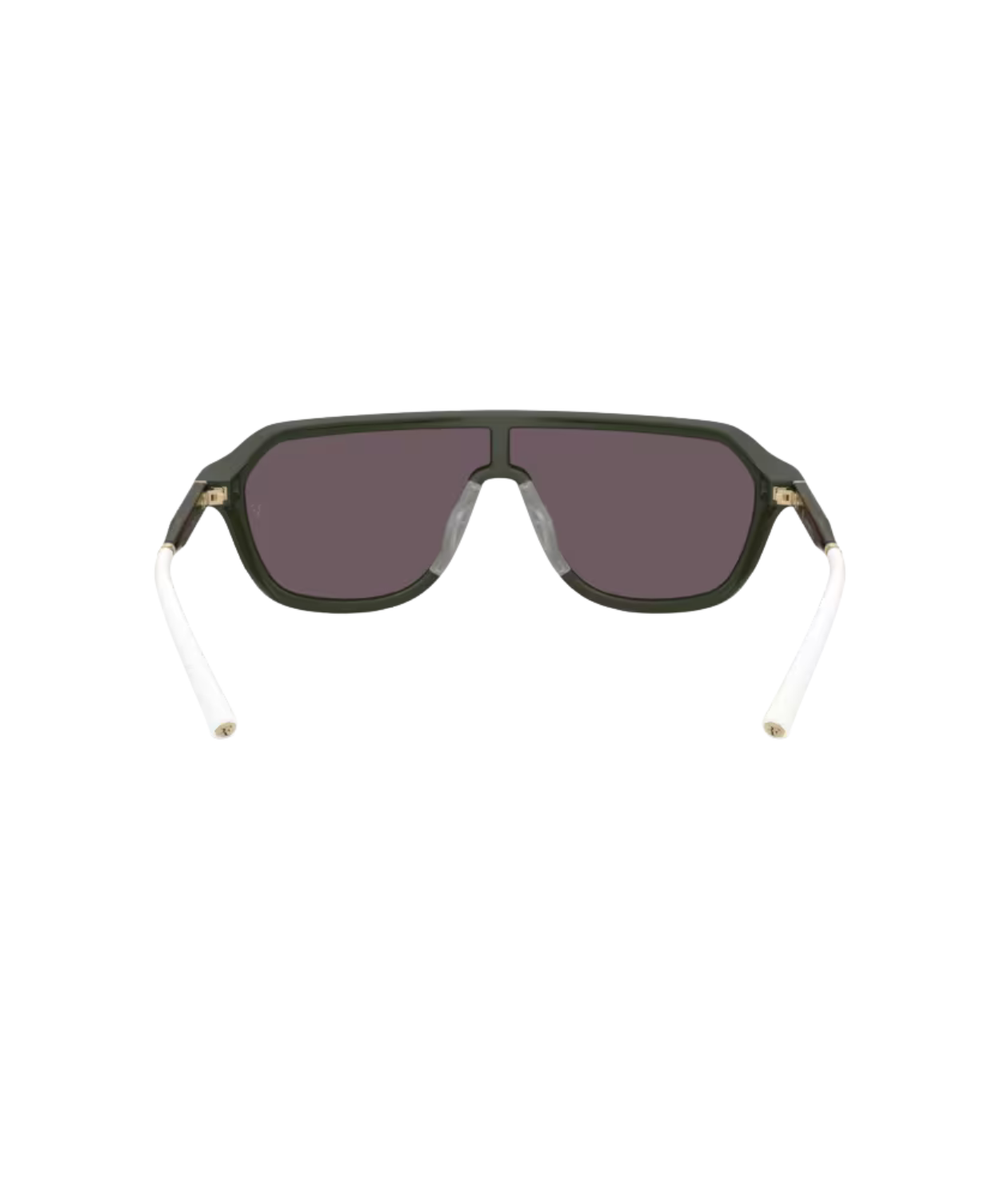 Semi-matte green smoke-Royal purple mirror