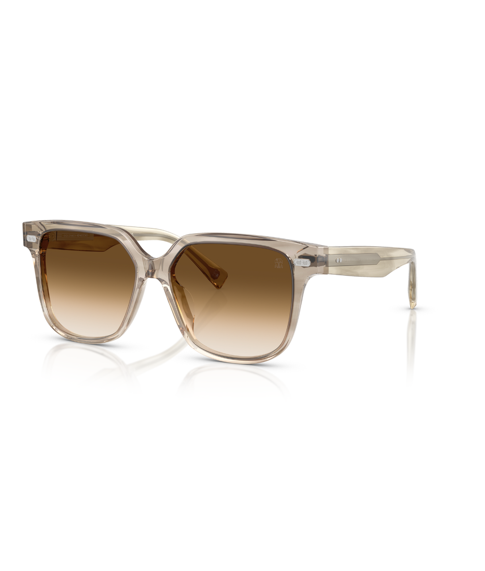 Striped Ivory-Clear Gradient Brown