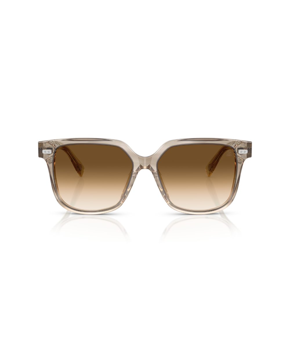 Striped Ivory-Clear Gradient Brown