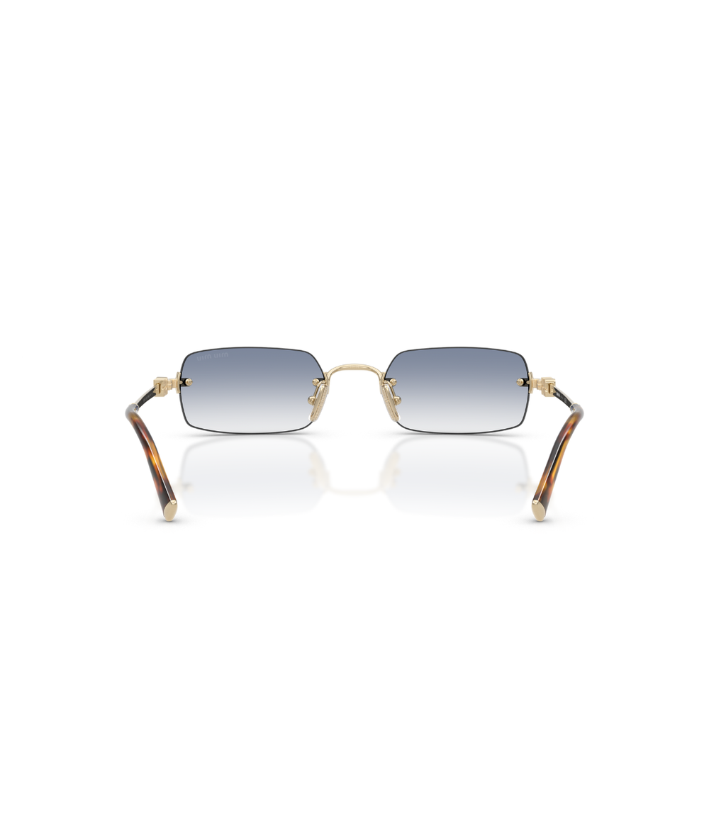 Pale Gold-Clear Gradient Light Blue