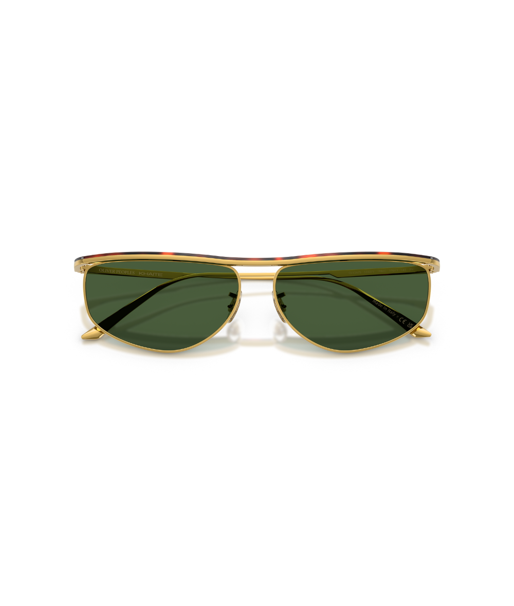 Gold/dark mahogany-Vibrant green