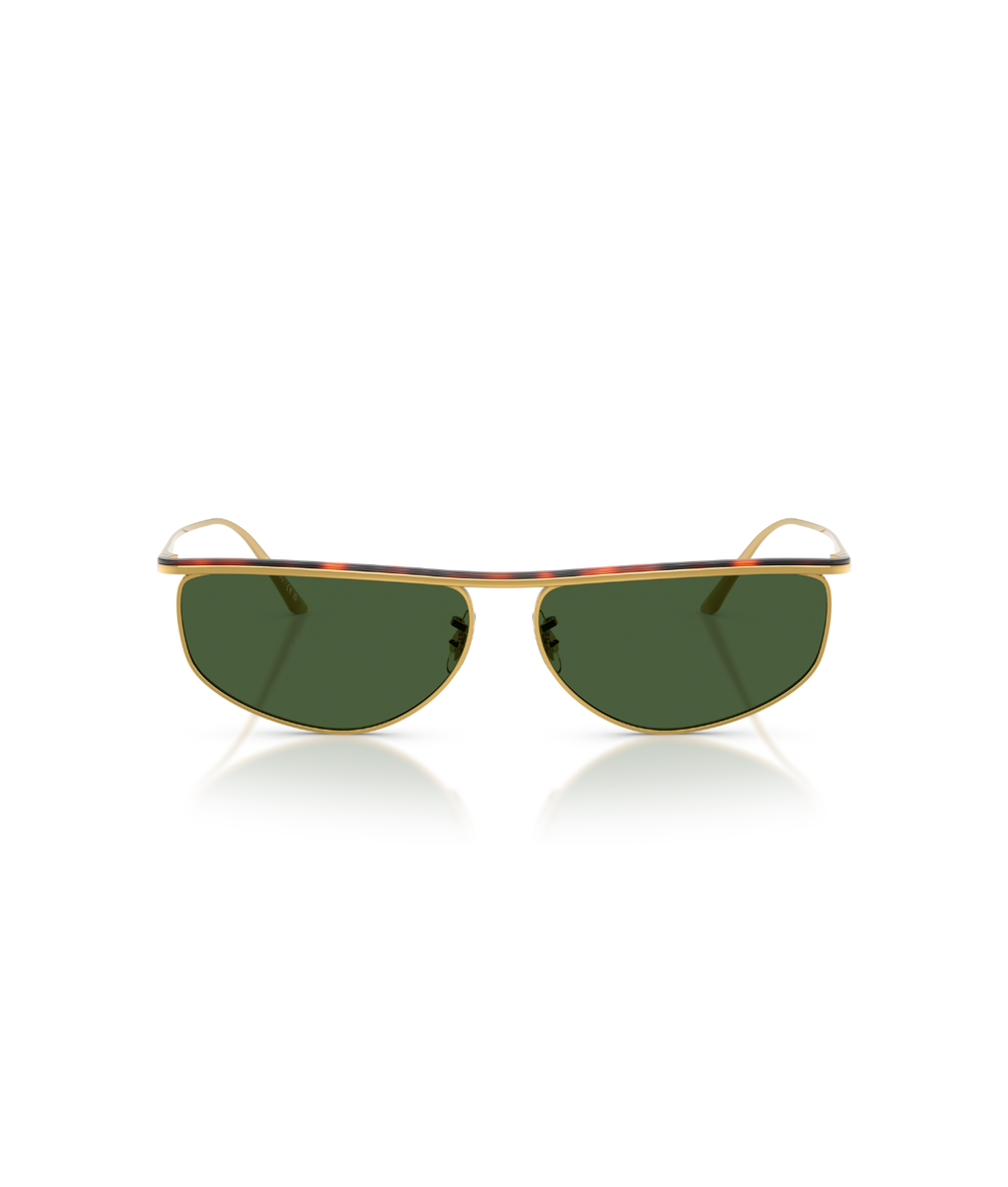 Gold/dark mahogany-Vibrant green