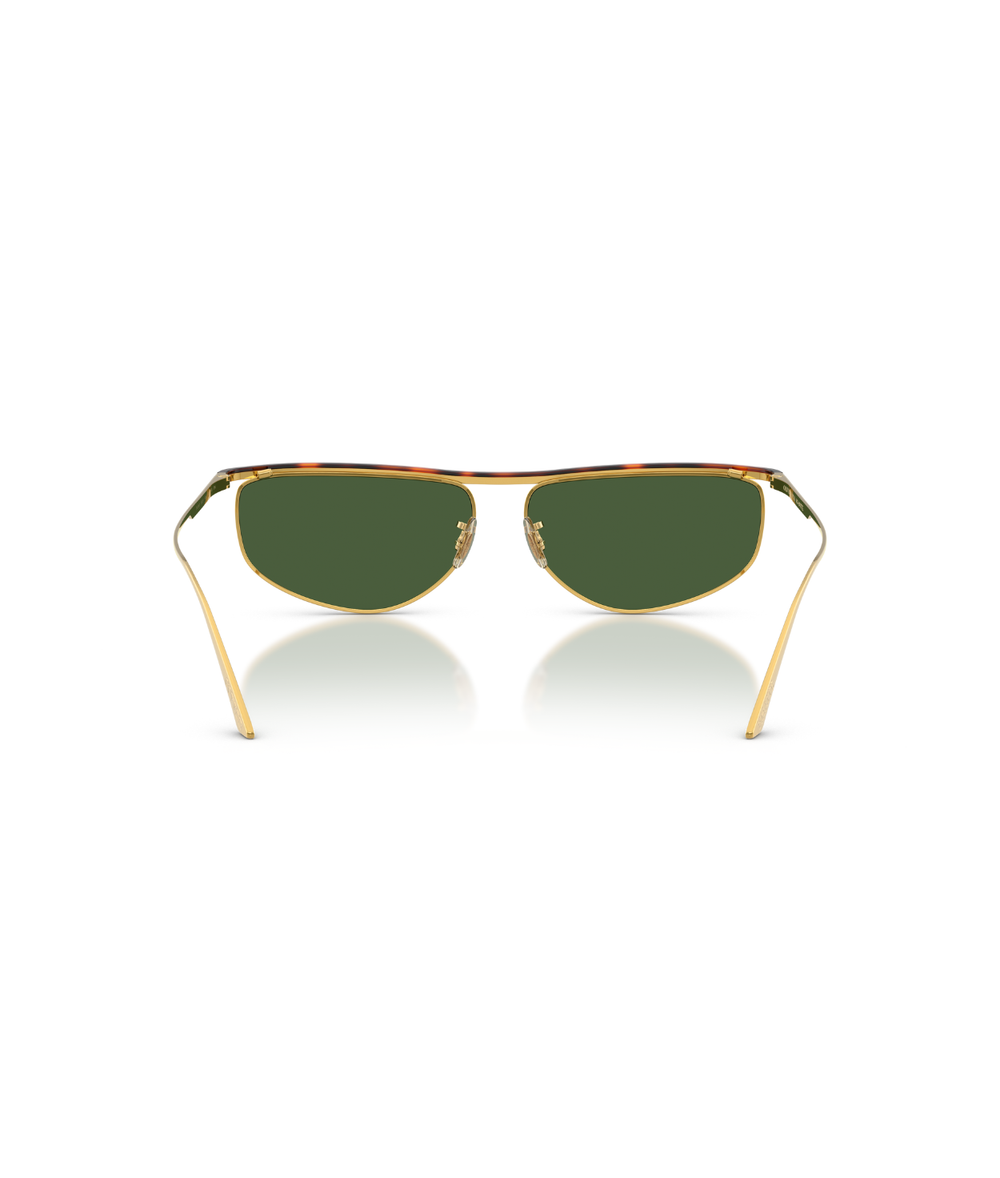 Gold/dark mahogany-Vibrant green