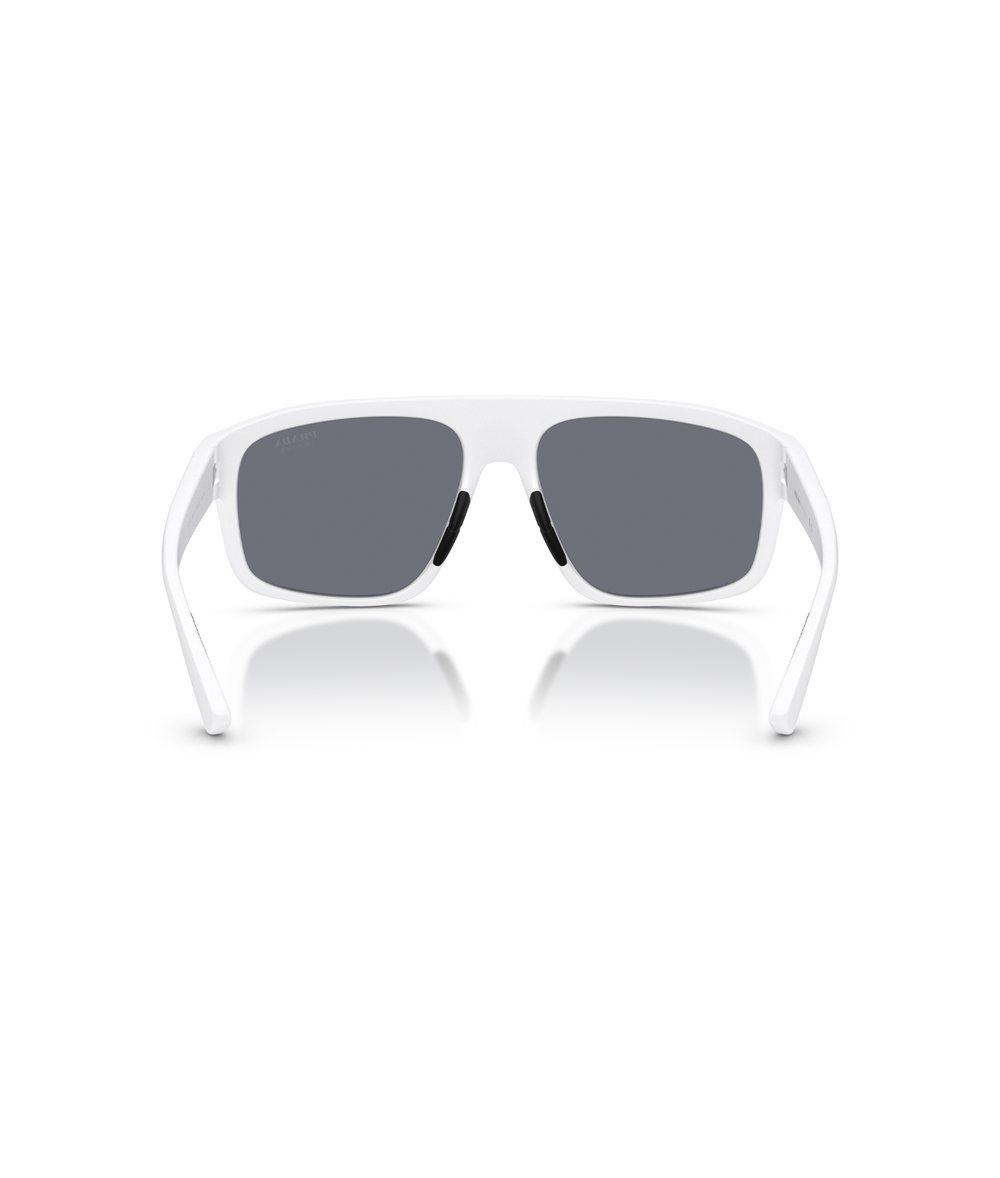 Matte white-Light blue mirror silver