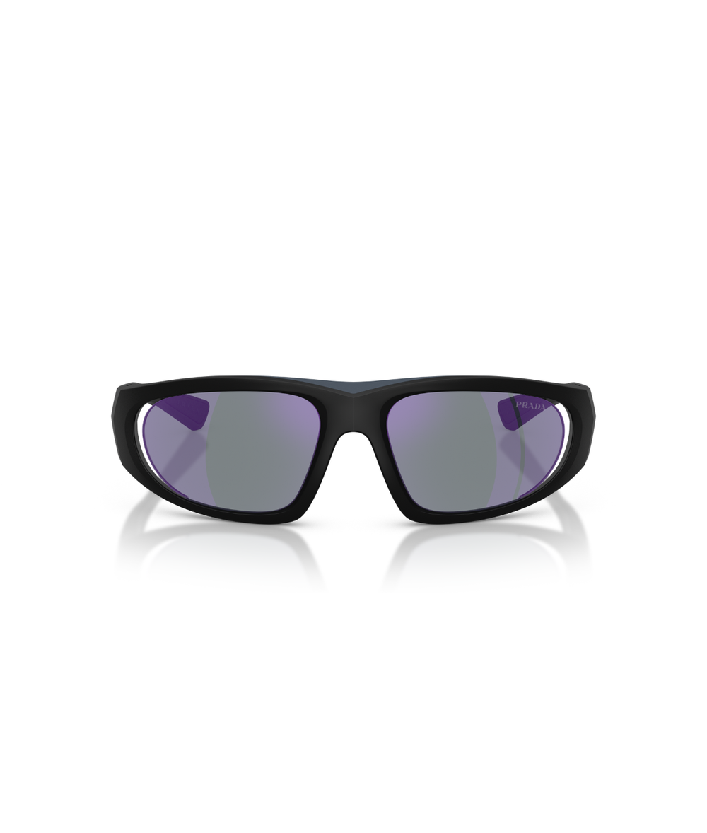 Matte black-Dark blue mirror violet
