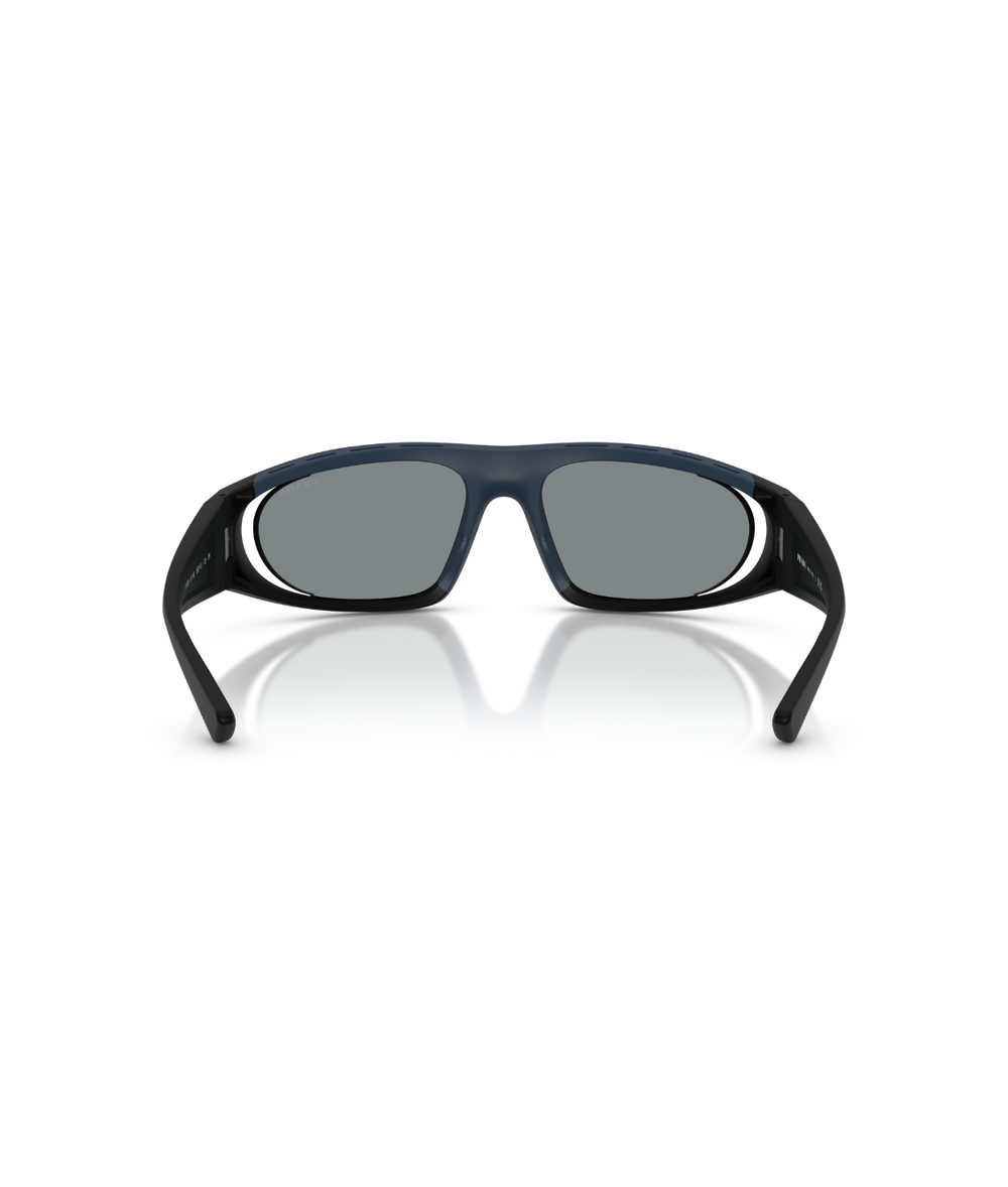 Matte black-Dark blue mirror violet