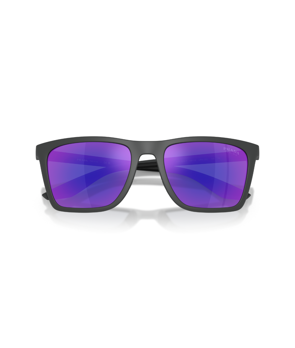 Rubber grey-Dark blue mirror violet