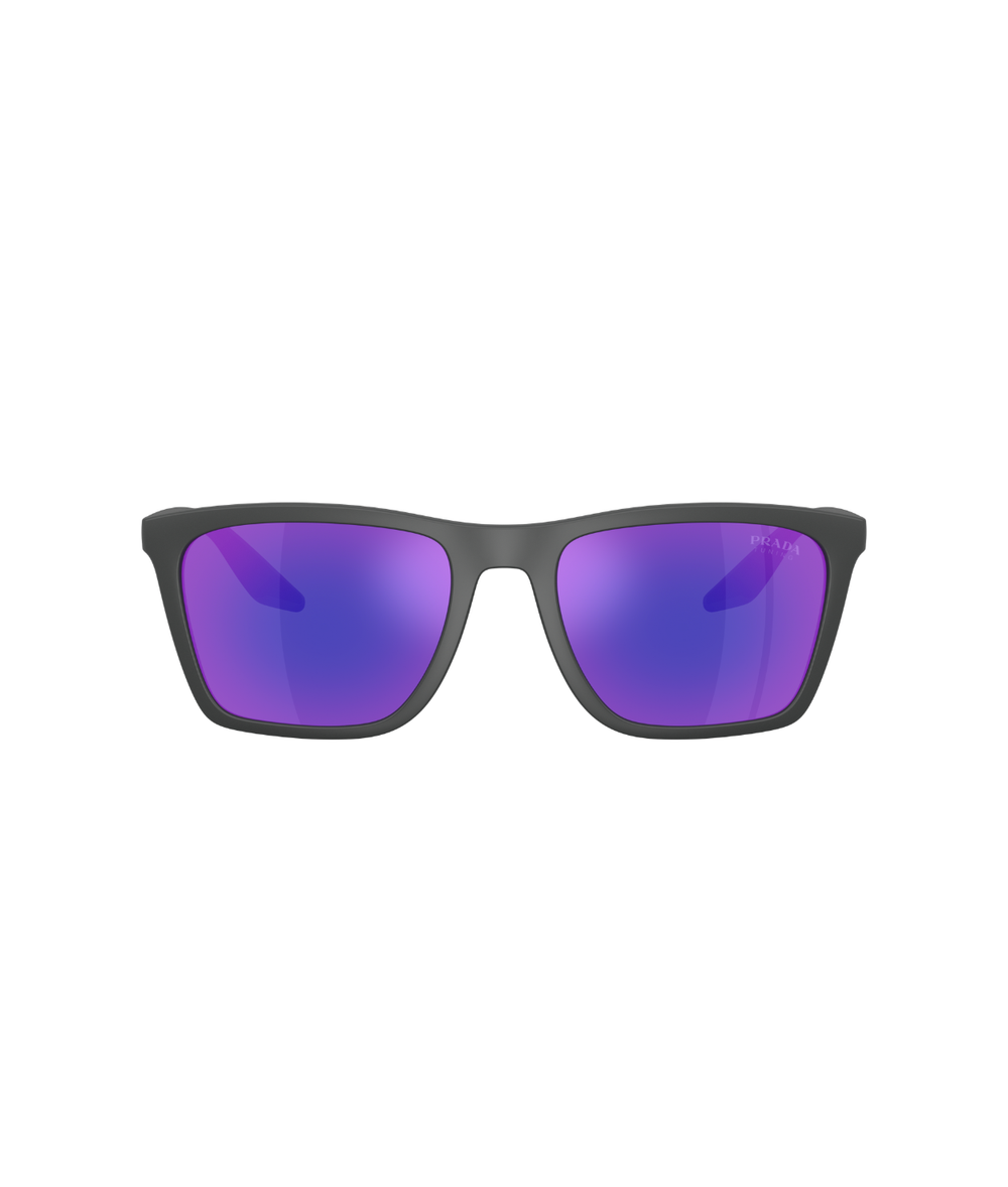Rubber grey-Dark blue mirror violet