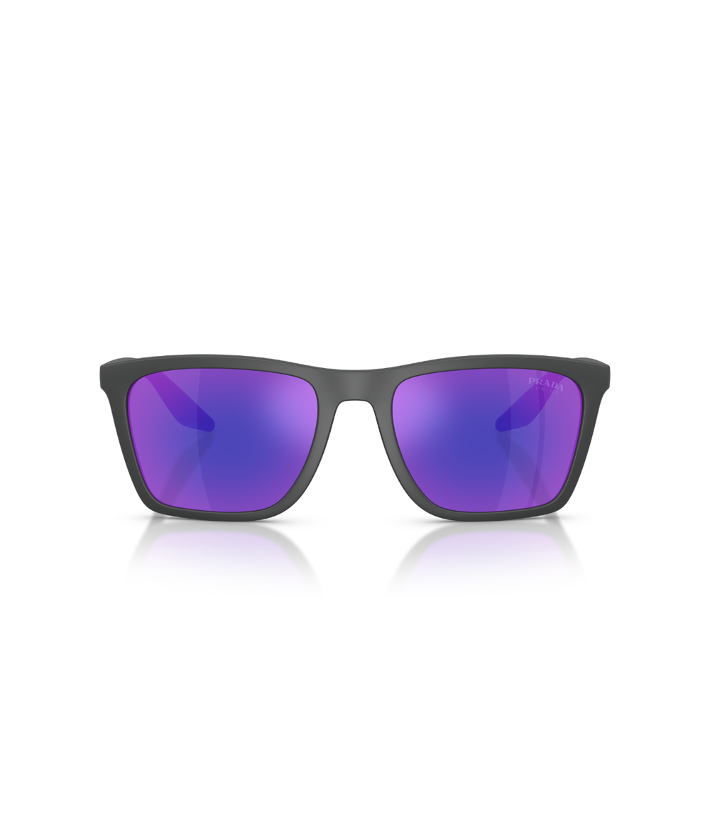 Rubber grey-Dark blue mirror violet